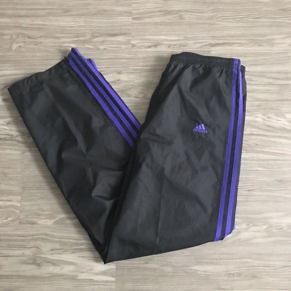 purple adidas pants mens